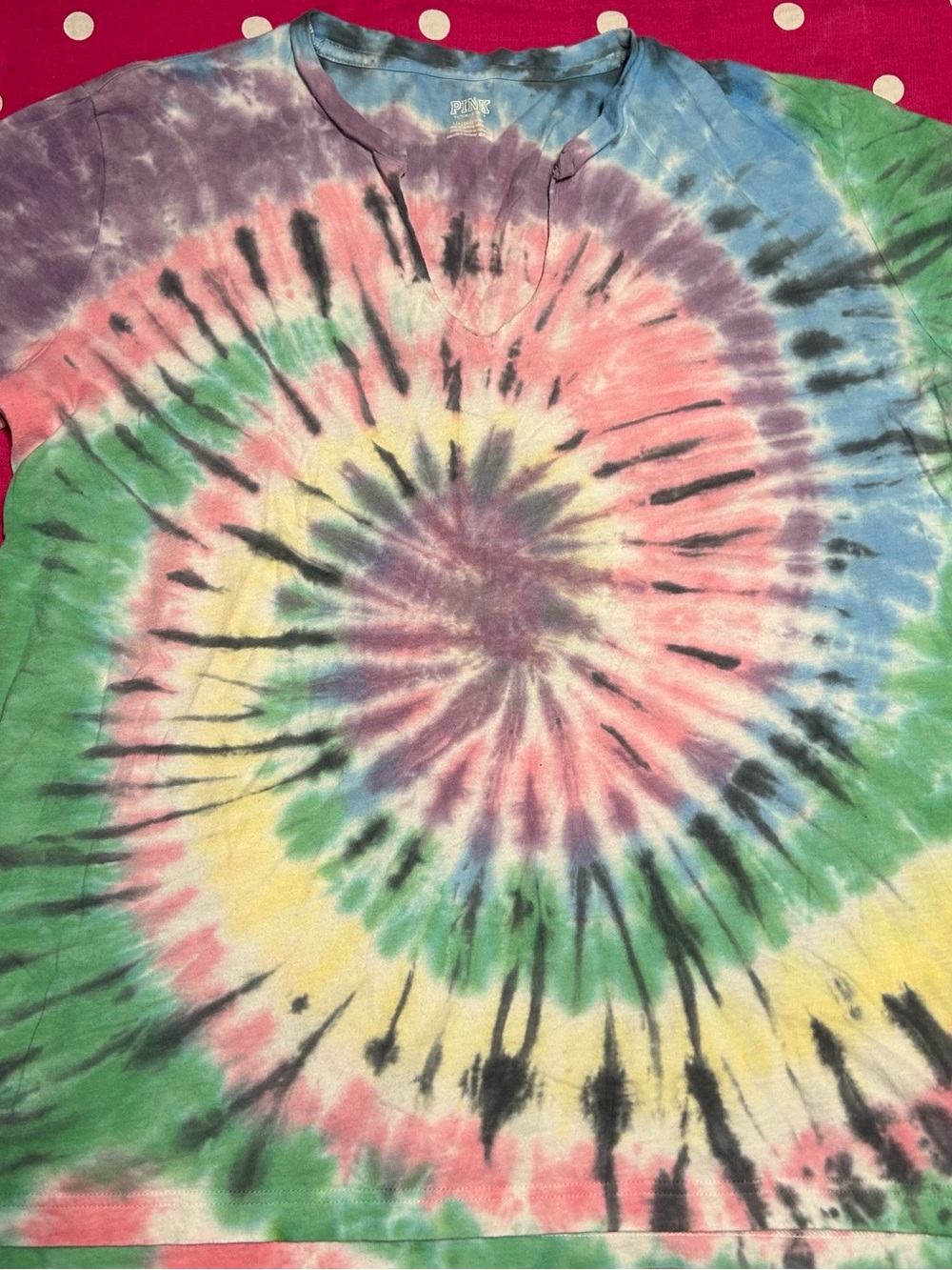 Victoria Secret PINK Women’s Tee Multicolor Tie Dye Size Small